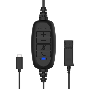 Cordon USB-C RX avec Commandes Volume Mute Boutton Décrocher/Raccrocher USB-C RX